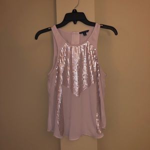 Sequin Baby Pink Tank Top